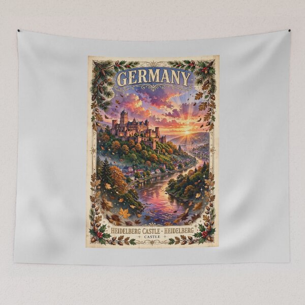Item preview, Germany — Heidelberg Castle: Twilight Above the Neckar designed and sold by DibujandoPorfa.