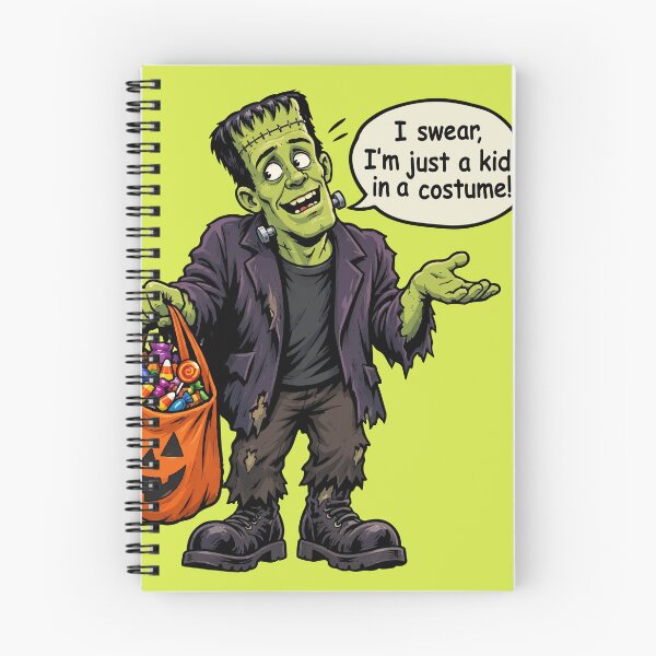 Item preview, Halloween art frankenstein trick or treating designed and sold by luckysolo.