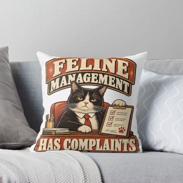 Item preview, Feline Management Cat Boss Office Humor designed and sold by Quirkloomstudio.