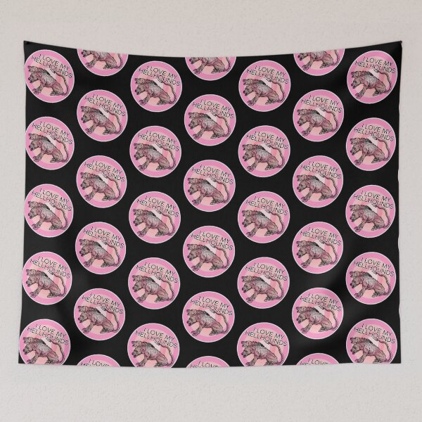 Item preview, I love my hellhounds pink circle designed and sold by 2CRE8IVE4925.