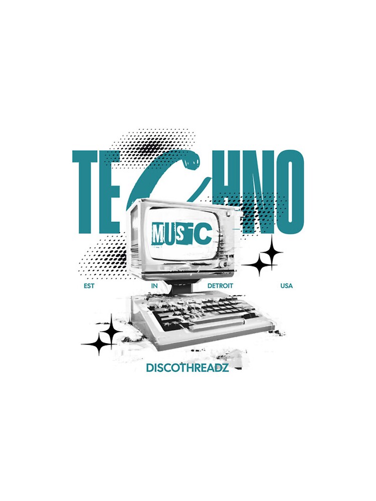 Thumbnail 4 of 4, iPhone Case, TECHNO - Retro Computer (Blue) designed and sold by Discothreadz.