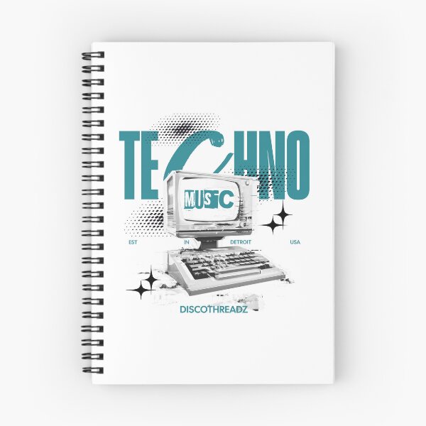 Item preview, TECHNO - Retro Computer (Blue) designed and sold by Discothreadz.