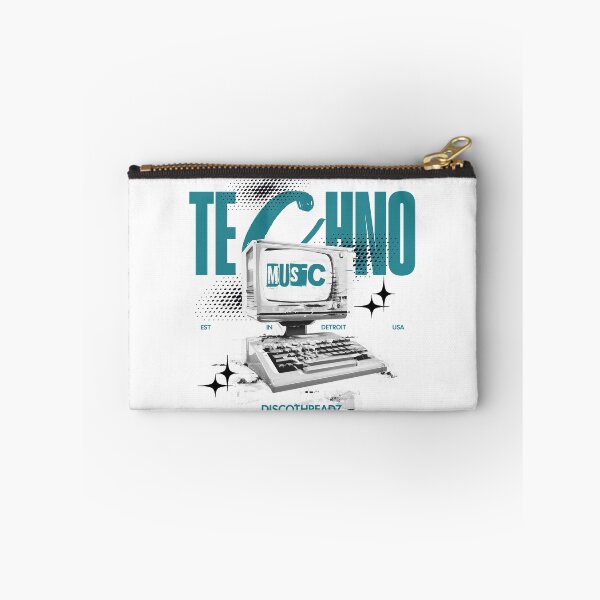 Item preview, TECHNO - Retro Computer (Blue) designed and sold by Discothreadz.