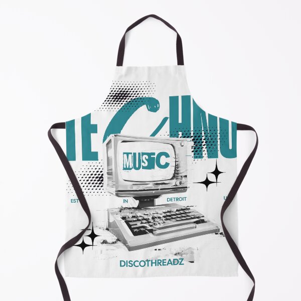 Item preview, TECHNO - Retro Computer (Blue) designed and sold by Discothreadz.