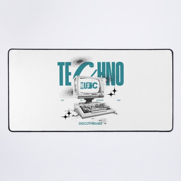 Item preview, TECHNO - Retro Computer (Blue) designed and sold by Discothreadz.