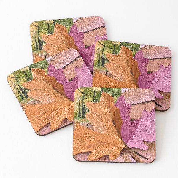 Item preview, Bright Autumn Leaves on a Rustic Park Bench Surrounded by Warm Trees in a Serene Fall Landscape designed and sold by OlfactoART Studio.