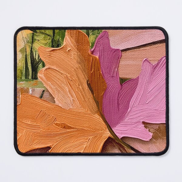 Item preview, Bright Autumn Leaves on a Rustic Park Bench Surrounded by Warm Trees in a Serene Fall Landscape designed and sold by OlfactoART Studio.