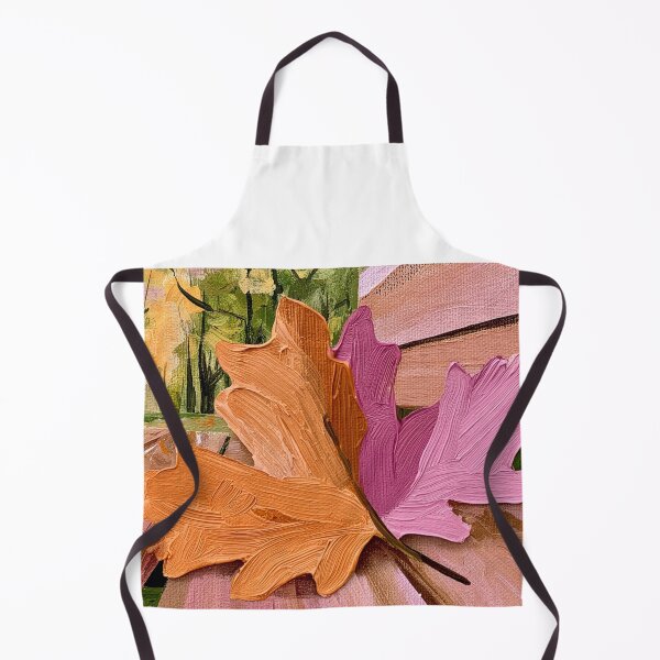 Item preview, Bright Autumn Leaves on a Rustic Park Bench Surrounded by Warm Trees in a Serene Fall Landscape designed and sold by OlfactoART Studio.