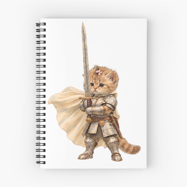 Item preview, Tiny Sword Cat Knight – Viral Armored Kitten Meme designed and sold by Extravanganzza.