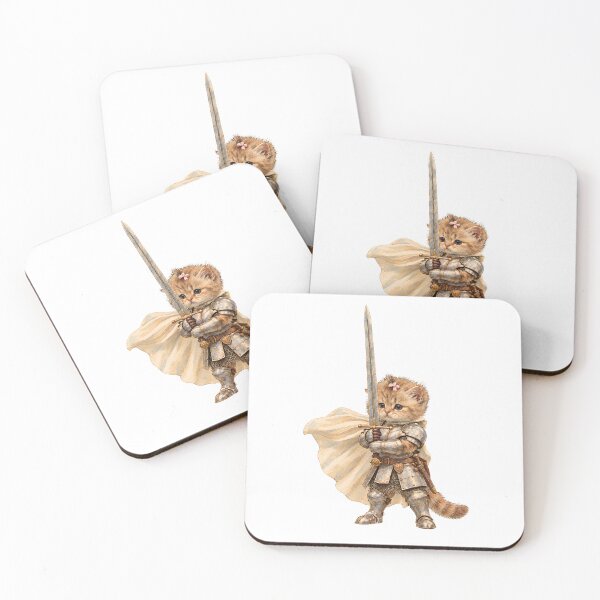 Item preview, Tiny Sword Cat Knight – Viral Armored Kitten Meme designed and sold by Extravanganzza.