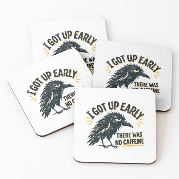 Item preview, ?☕I Got Up Early There Was No Caffeine – Funny Sleepy Raven Coffee Lover Design designed and sold by mik lor.