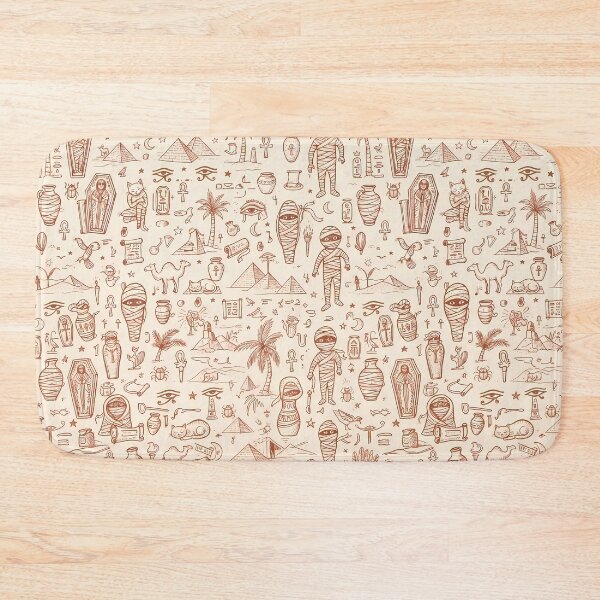 Item preview, Pyramid Whimsical Hand Drawn Folk Art Doodle Pattern designed and sold by ART ATTACK ZONE.