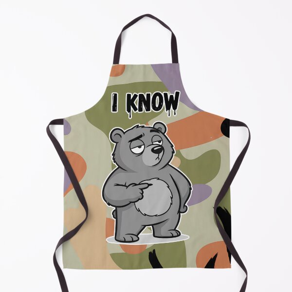 Item preview, I Know Sarcastic Bear Cartoon Square Edition designed and sold by Taridesign.