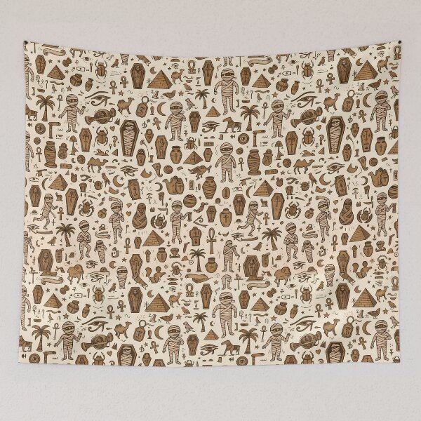 Item preview, Horus Whimsical Hand Drawn Folk Art Doodle Pattern designed and sold by ART ATTACK ZONE.