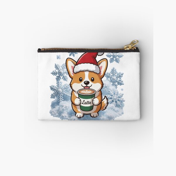 Item preview, Cute Christmas Corgi Coffee Latte Kawaii Holiday designed and sold by CorgiCoffeeHub.