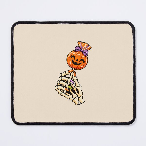 Item preview, Skeleton Hand Holding Pumpkin Lollipop designed and sold by Dopamine Department.
