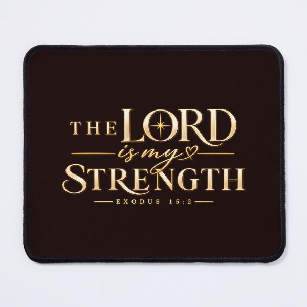 Item preview, The Lord Is My Strength – Exodus 15:2 Christian Bible Verse designed and sold by HO•Designs.
