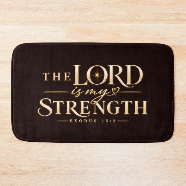 Item preview, The Lord Is My Strength – Exodus 15:2 Christian Bible Verse designed and sold by HO•Designs.