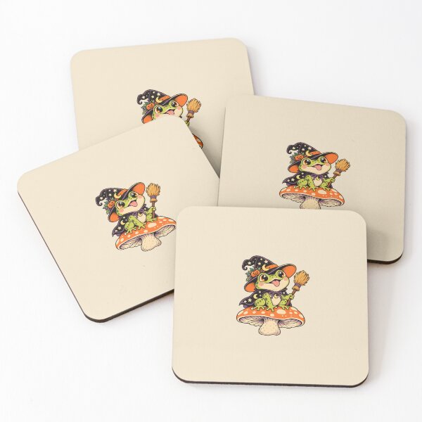 Item preview, Cute Witch Frog on Mushroom designed and sold by Dopamine Department.