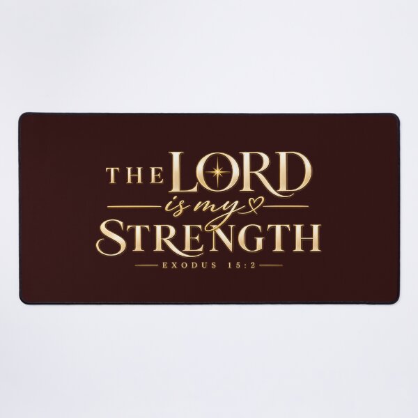 Item preview, The Lord Is My Strength – Exodus 15:2 Christian Bible Verse designed and sold by HO•Designs.