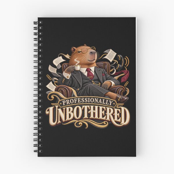Item preview, Professionally Unbothered Capybara – Funny Office Humor Embroidered Design designed and sold by Emoji Emblems.