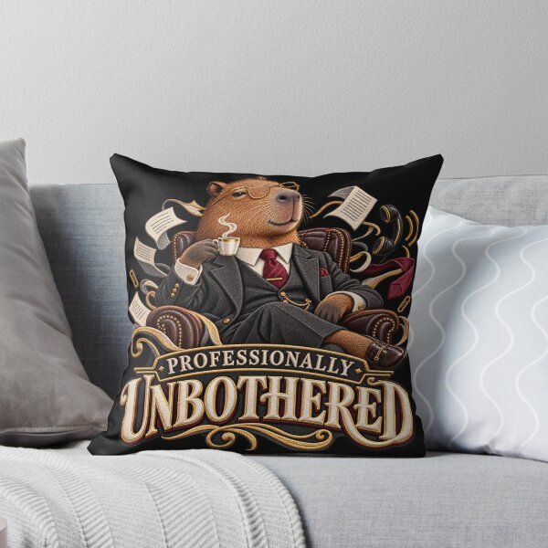 Item preview, Professionally Unbothered Capybara – Funny Office Humor Embroidered Design designed and sold by Emoji Emblems.