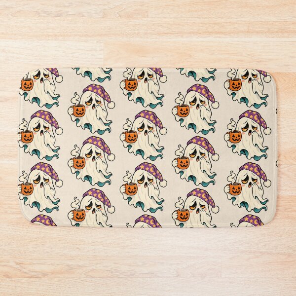 Item preview, Sleepy Ghost With Pumpkin Coffee designed and sold by Dopamine Department.