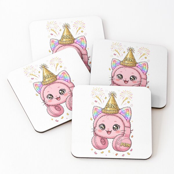 Item preview, Funny P47M Cat Ear Headphones Happy New Year 2026 - Cute Kawaii Party PNG designed and sold by HoMya.