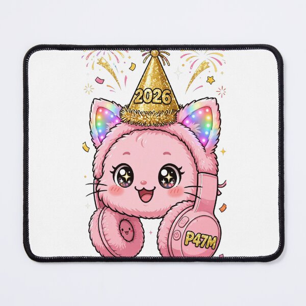 Item preview, Funny P47M Cat Ear Headphones Happy New Year 2026 - Cute Kawaii Party PNG designed and sold by HoMya.