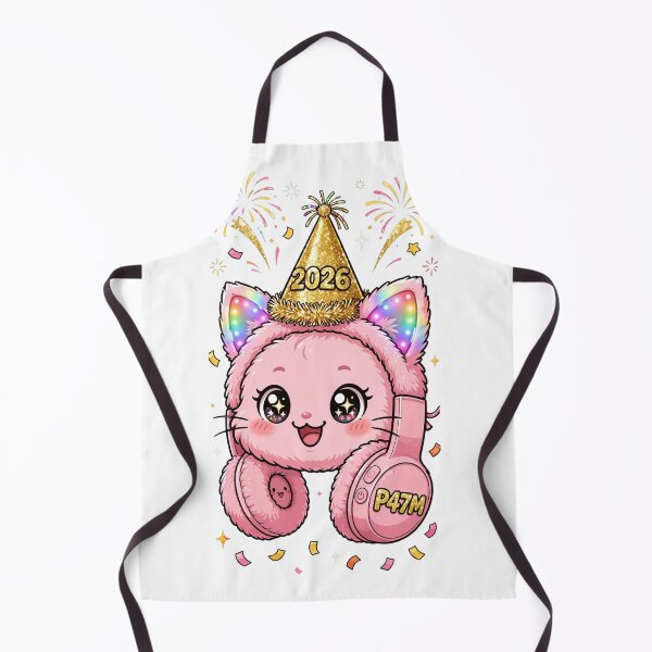 Item preview, Funny P47M Cat Ear Headphones Happy New Year 2026 - Cute Kawaii Party PNG designed and sold by HoMya.