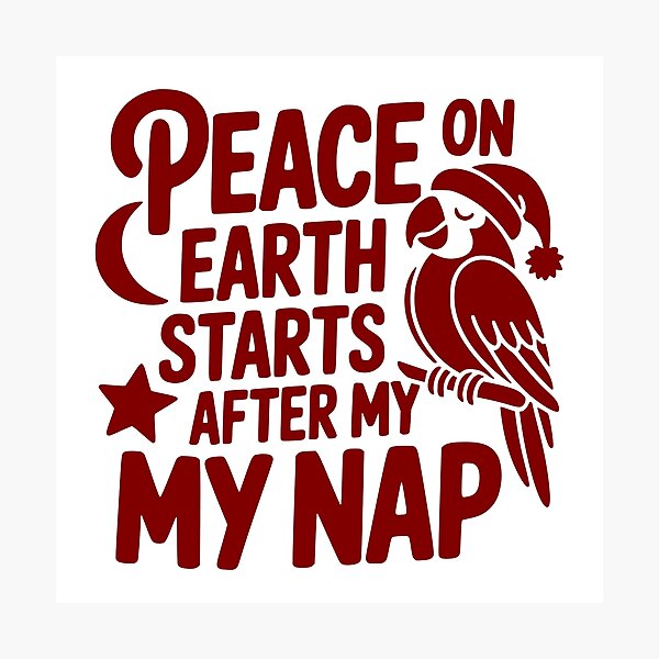 Item preview, Peace on Earth Starts After My Nap designed and sold by theartfulaspie.