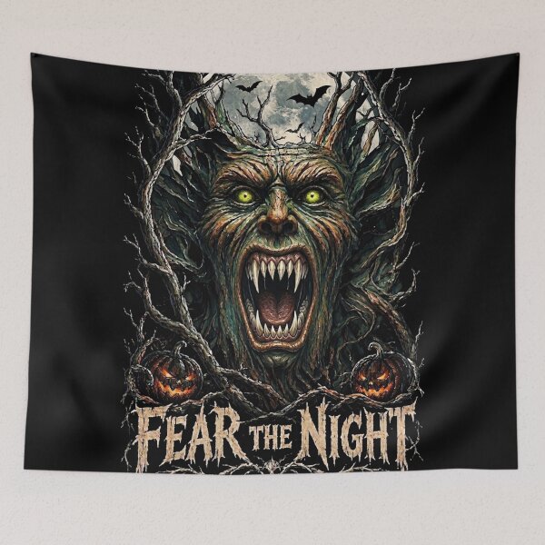 Item preview, Fear The Night - Creepy Tree Monster Halloween` designed and sold by thirtyonestars.