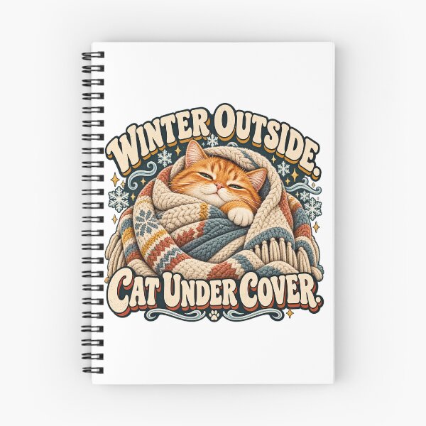 Item preview, Cozy Winter Cat Under Cover Humor designed and sold by Quirkloomstudio.
