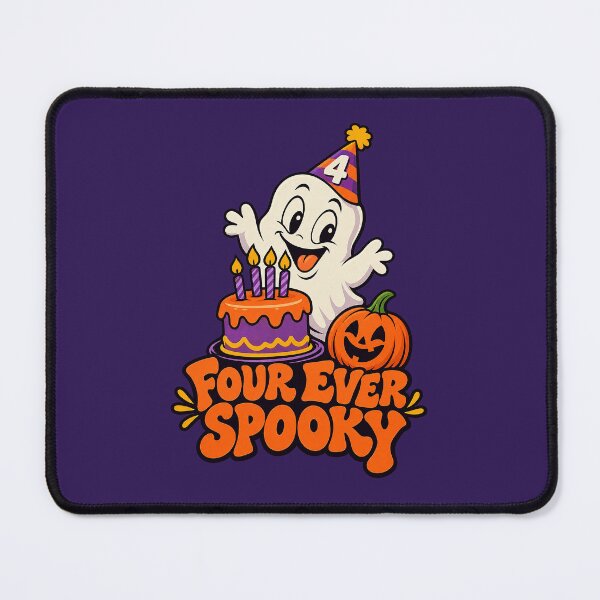 Item preview, Four Ever Spooky 4th Birthday Party Funny Ghost Halloween designed and sold by Endless7Art.