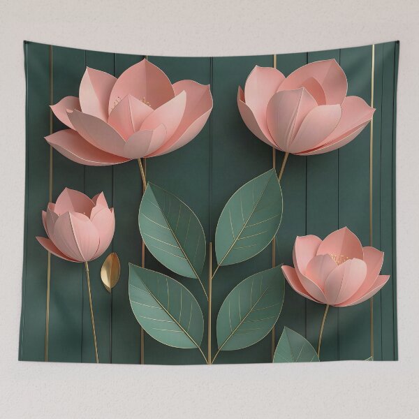 Item preview, Elegant Pink Lotus Blooms designed and sold by Vicky Brago-Mitchell®.