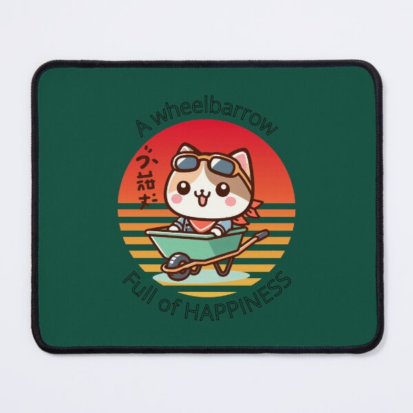 Item preview, A wheelbarrow full of happiness cute cat funny kawaii designed and sold by GrumpyGorillaz.