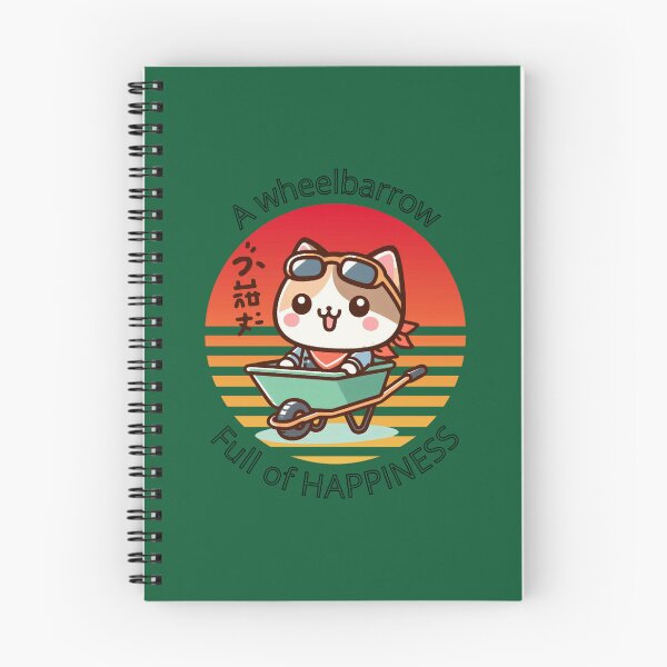 Item preview, A wheelbarrow full of happiness cute cat funny kawaii designed and sold by GrumpyGorillaz.