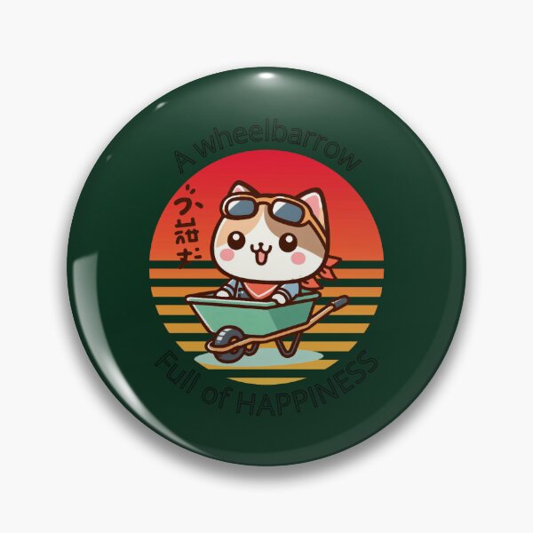 Item preview, A wheelbarrow full of happiness cute cat funny kawaii designed and sold by GrumpyGorillaz.