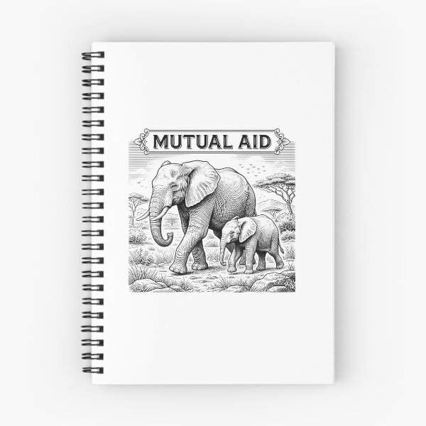 Item preview, Mutual Aid Elephants Wildlife Solidarity Quote    designed and sold by Owcomm.