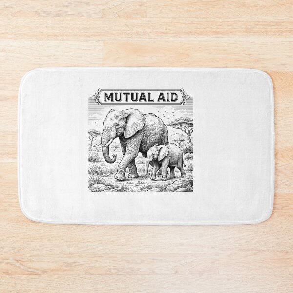 Item preview, Mutual Aid Elephants Wildlife Solidarity Quote    designed and sold by Owcomm.