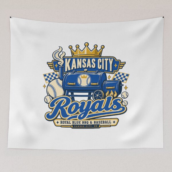 Item preview, Kansas City Royal Blue BBQ Baseball Emblem designed and sold by Dresut.