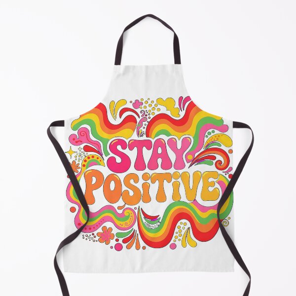Item preview, Retro Stay Positive Psychedelic 70s Groovy Flower Quote designed and sold by rodiastore.