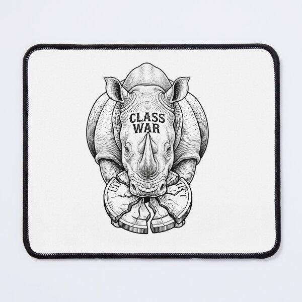 Item preview, Class War Rhino Vintage Engraving Coin Graphic designed and sold by Owcomm.