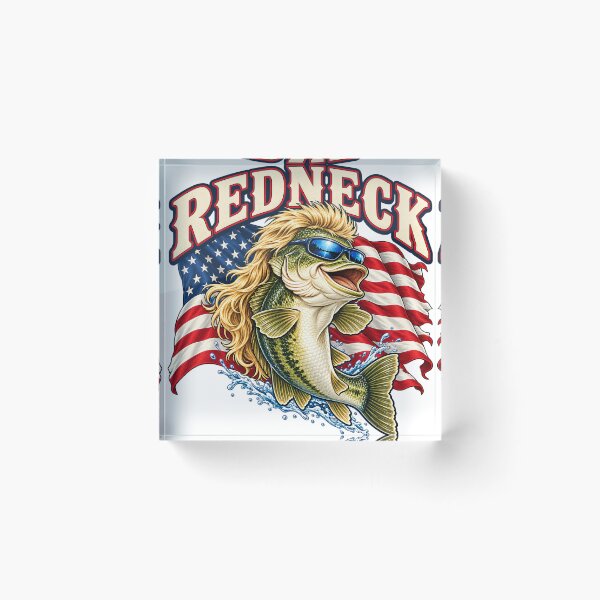 Item preview, Redneck Bass with Mullet and American Flag designed and sold by Kikostas.