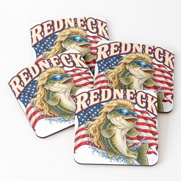 Item preview, Redneck Bass with Mullet and American Flag designed and sold by Kikostas.