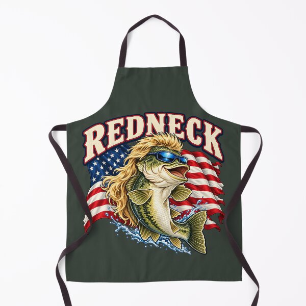 Item preview, Redneck Bass with Mullet and American Flag designed and sold by Kikostas.