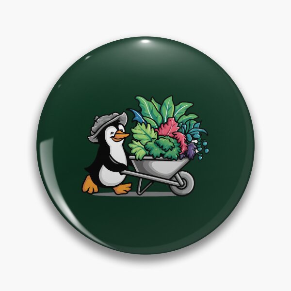 Item preview, Penguin gardening Pushing a wheelbarrow 2.0 designed and sold by GrumpyGorillaz.