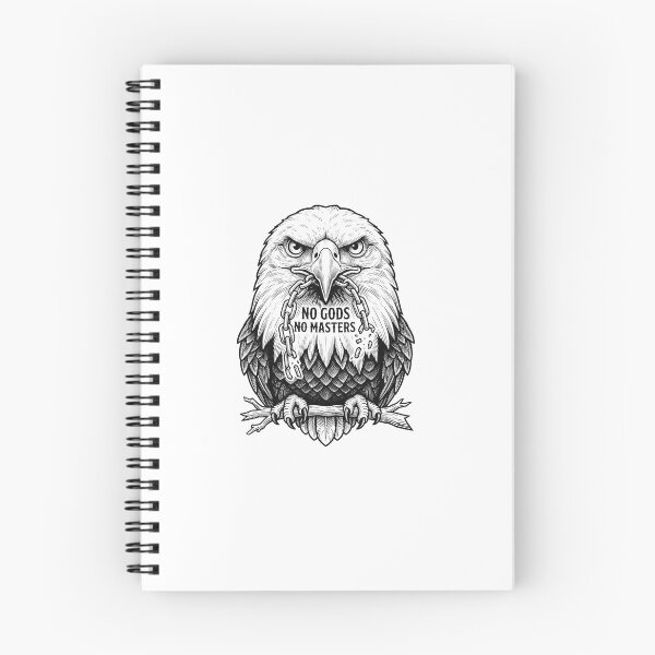 Item preview, No Gods No Masters Eagle Chain Quote designed and sold by Owcomm.