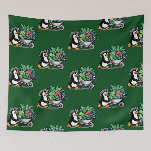Item preview, Penguin gardening Pushing a wheelbarrow 2.0 designed and sold by GrumpyGorillaz.