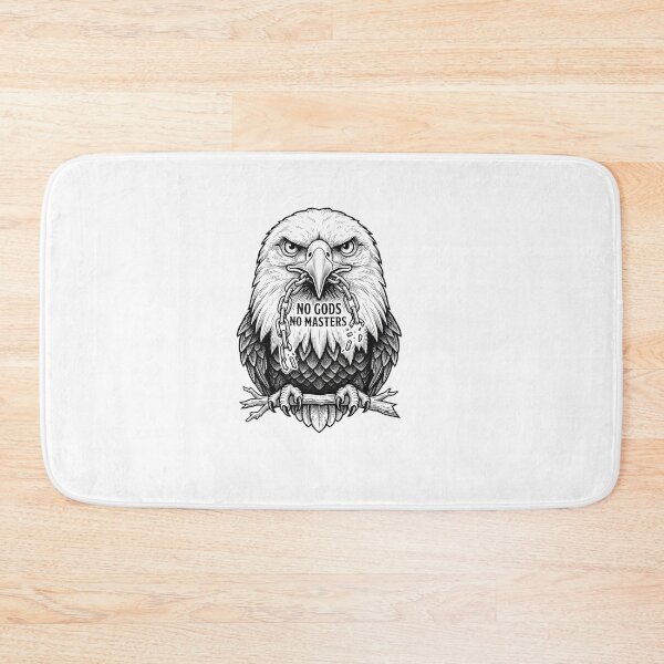 Item preview, No Gods No Masters Eagle Chain Quote designed and sold by Owcomm.